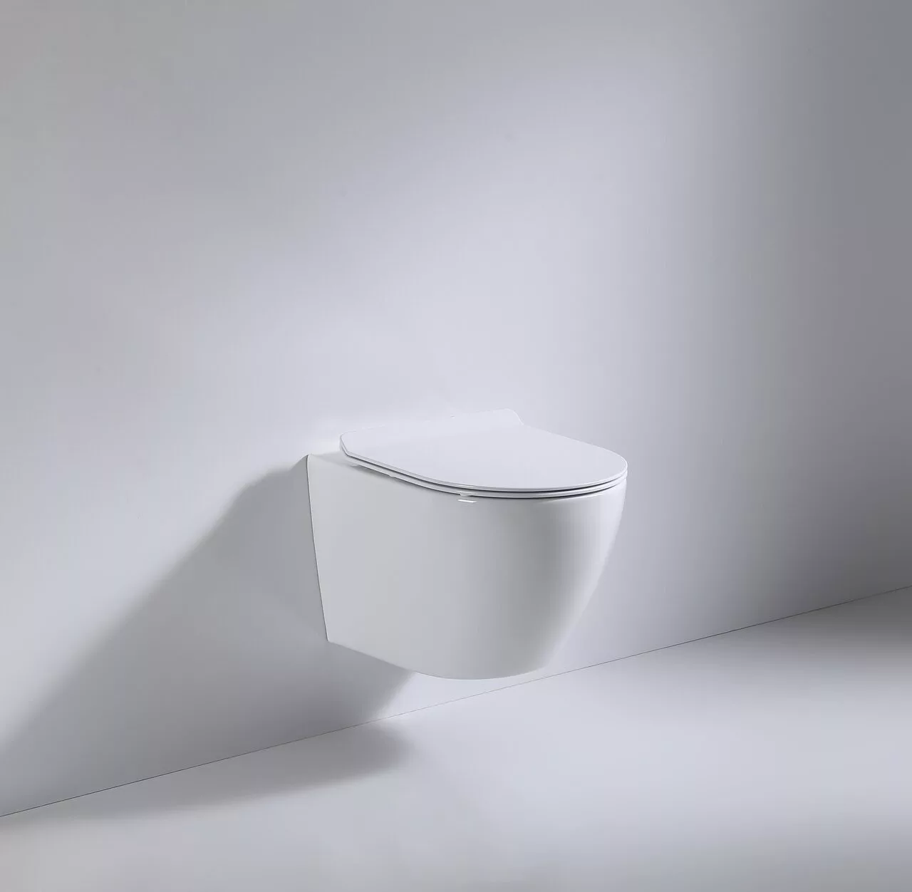 картинка Унитаз beWash MINIMAL подвесной безободковый с сиденьем микролифт белый глянец 