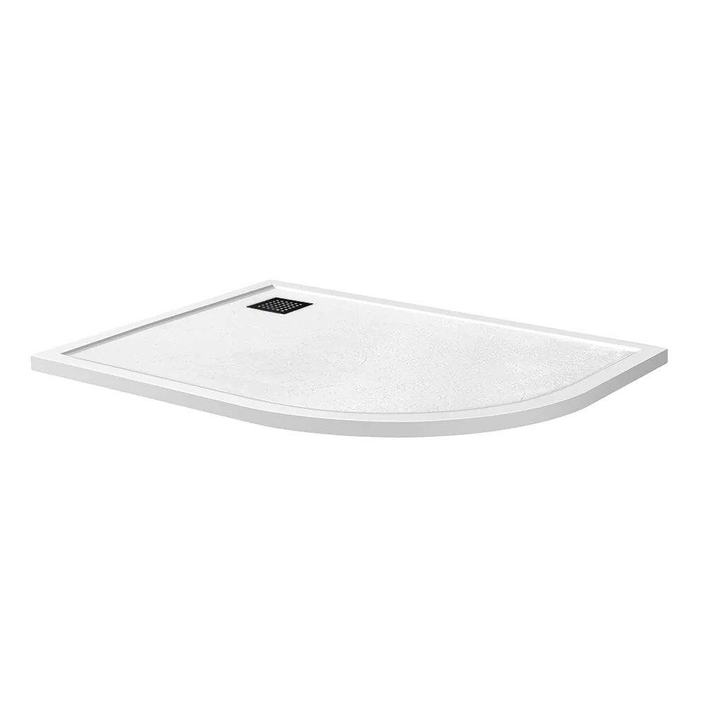 фото Душевой поддон из искусственного мрамора с сифоном BelBagno UNO TRAY-MR-UNO-RH-120/90-550-35-W-L-NO 