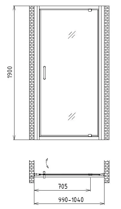 картинка Душевая дверь Gemy Sunny Bay S28160 