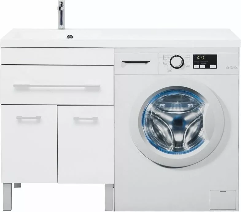 фото Тумба с раковиной Aquanet Верона 120 L белый (напольная, 1 ящик, 2 дверцы) арт. 00239947 