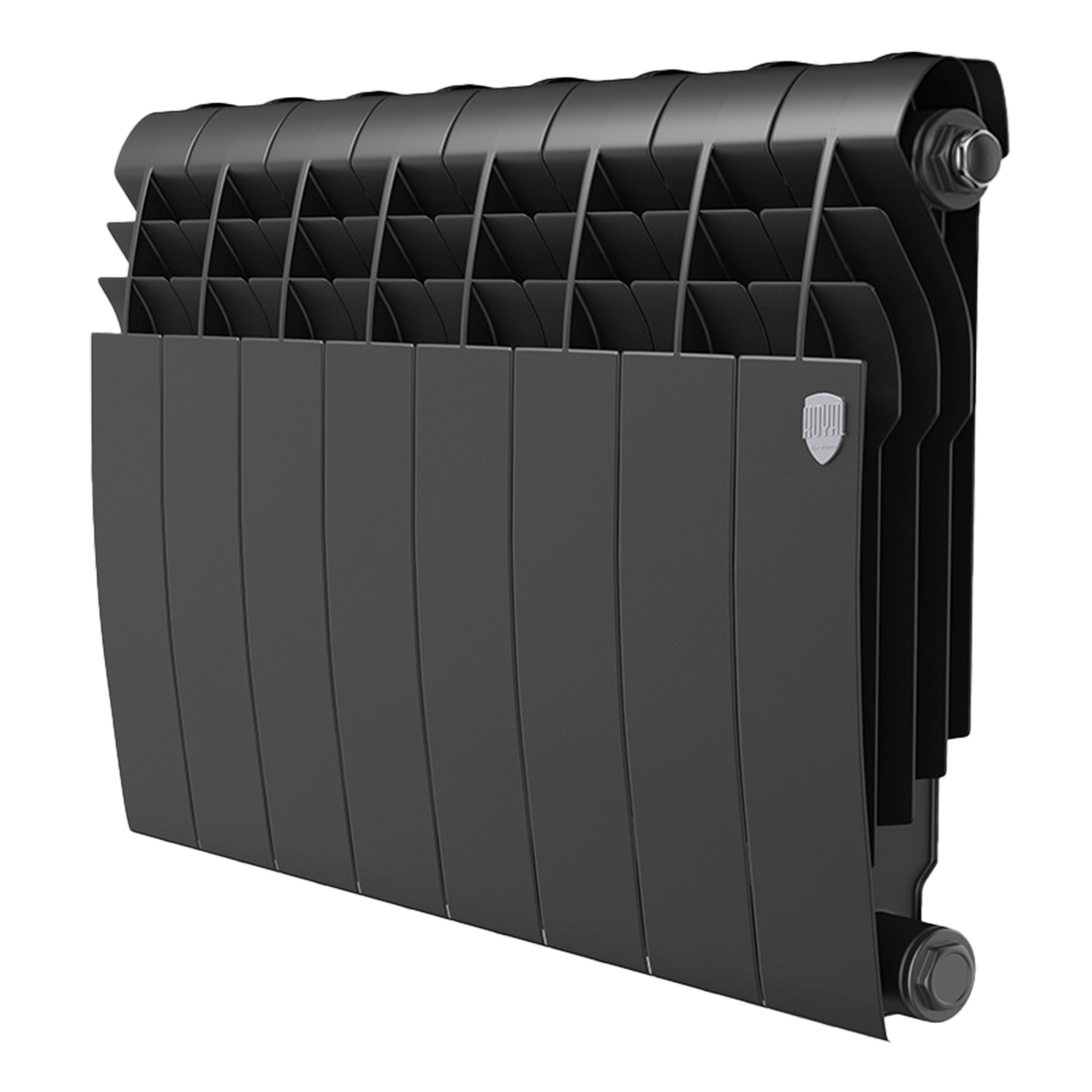 картинка Радиатор биметаллический Royal Thermo BILINER B 350 Чёрный 8 секций 