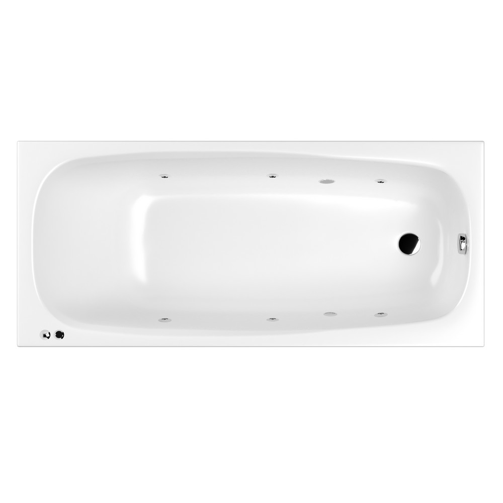 картинка Ванна WHITECROSS Layla Slim 180x80 SOFT хром 
