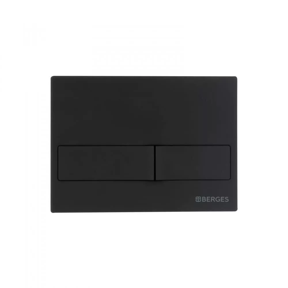 картинка Комплект BERGES: инсталляция NOVUM525, кнопка L5 SoftTouch черная, унитаз EGO Rimless, сиденье дюропласт Toma SO 