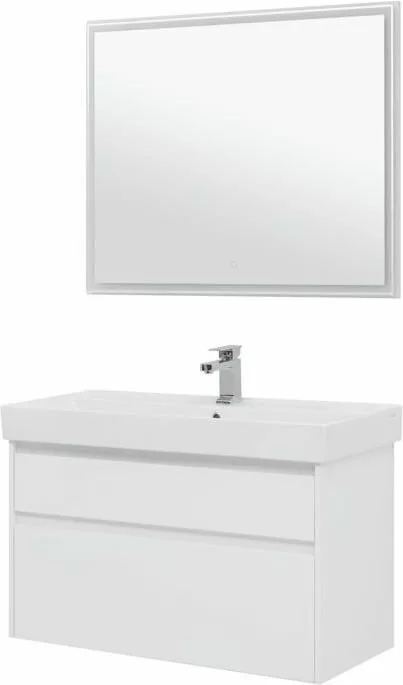 фото Мебель для ванной Aquanet Nova Lite 100 белый (2 ящика) арт.00243230 