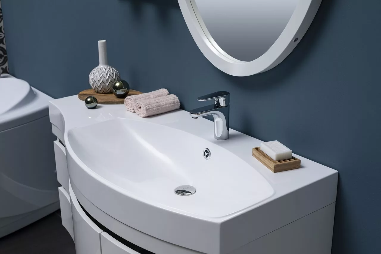 фото Тумба с раковиной Aquanet Опера 115 R белый (2 дверцы 2 ящика) арт. 00212992 