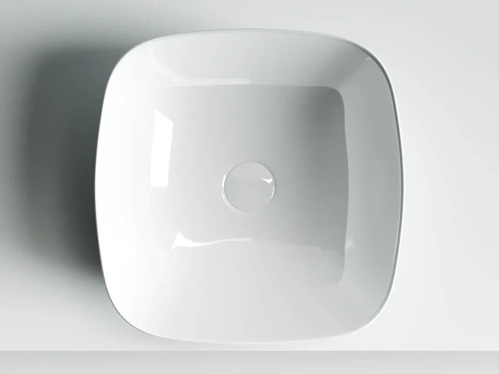 картинка Накладная раковина Ceramicanova Element CN5006 цвет белый 40х40 см 
