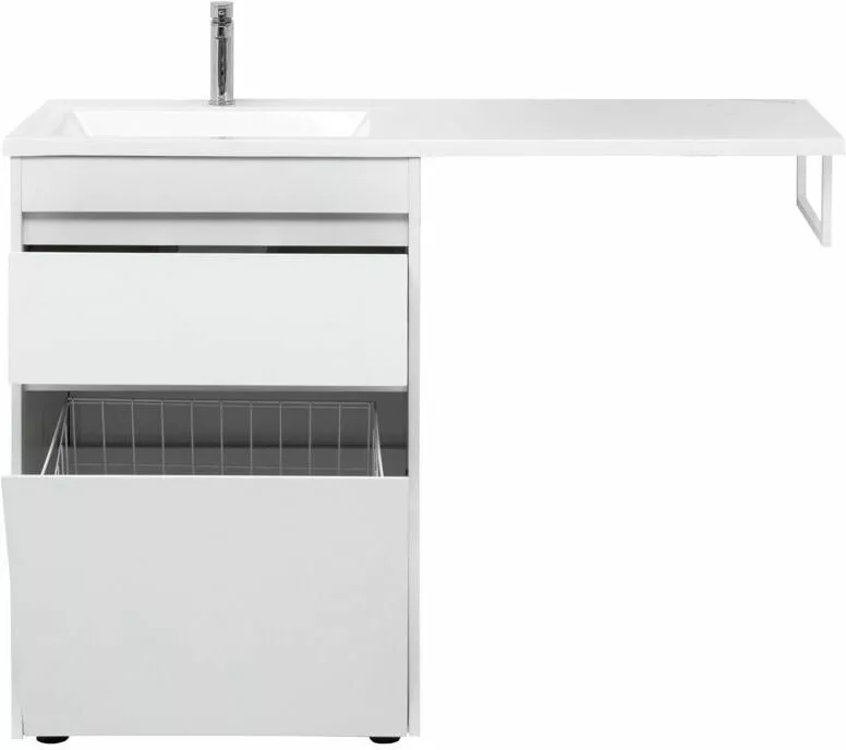 фото Тумба с раковиной Aquanet Токио 120 L белый (напольная, 1 ящик) арт. 00239300 