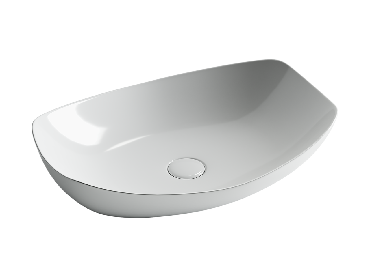 картинка Накладная раковина Ceramicanova Element CN5016 цвет белый 56х40 см 