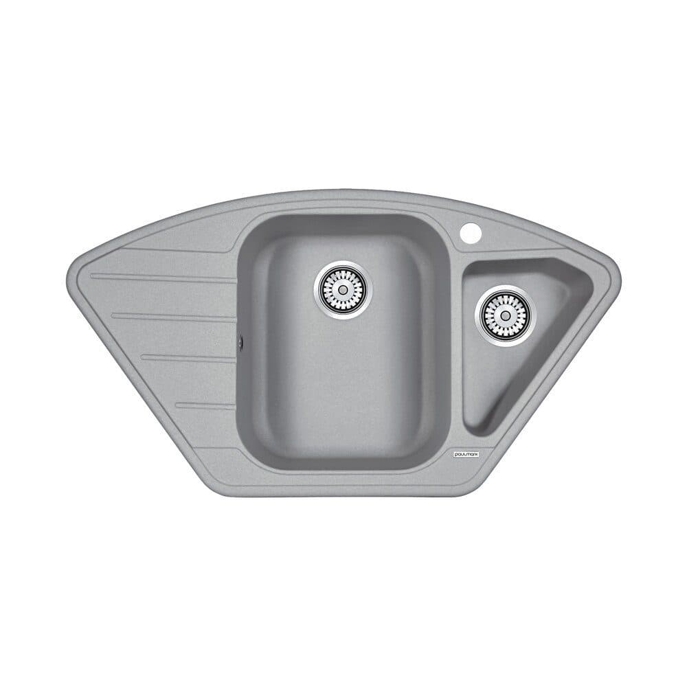 картинка Мойка кварцевая Paulmark WIESE, PM529050--GRM, серый металлик, 890х490 