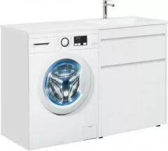 фото Тумба с раковиной Aquanet Токио 130 R белый (напольная, 1 ящик) арт. 00239303 