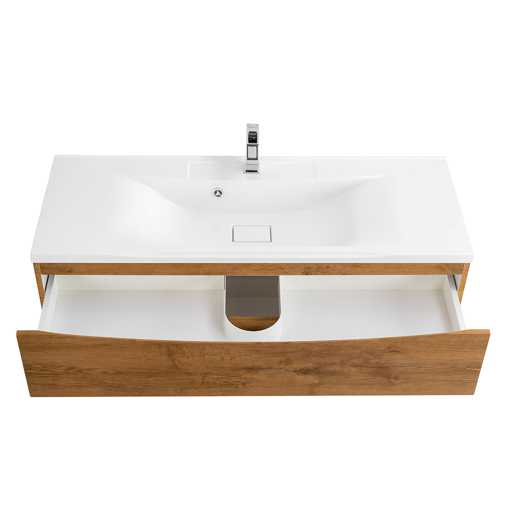 фото Тумба с раковиной подвесная BelBagno MARINO 120 Rovere Nature, раковина белая 