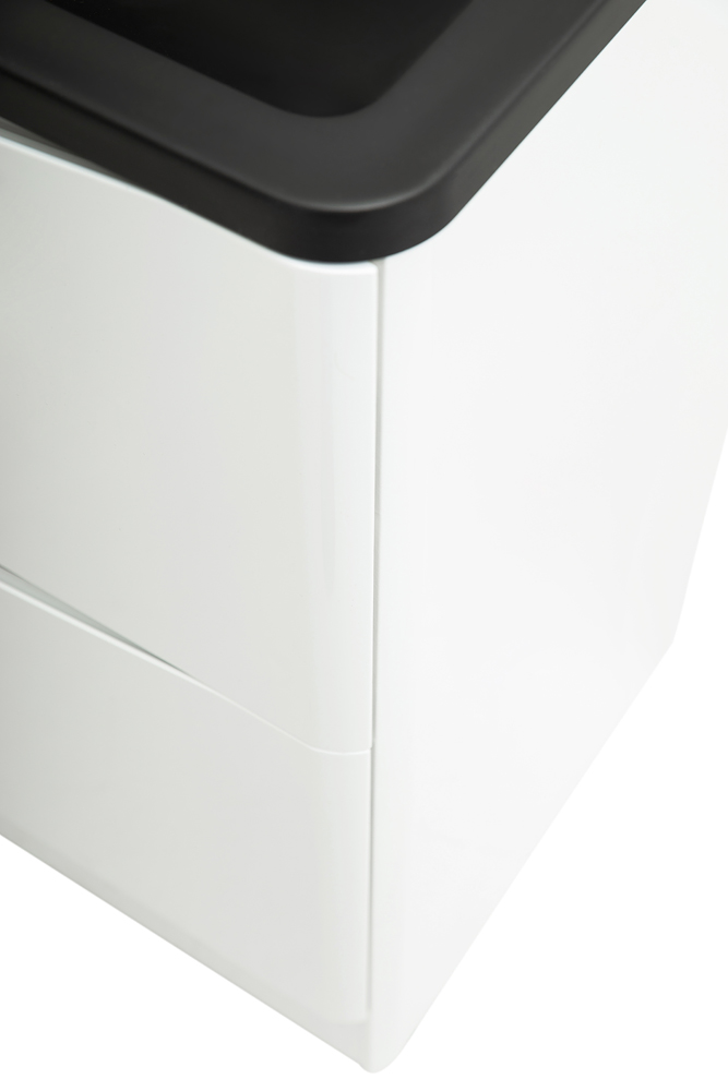 фото Тумба с раковиной напольная BelBagno ACQUA 100 Bianco Lucido, раковина чёрная 