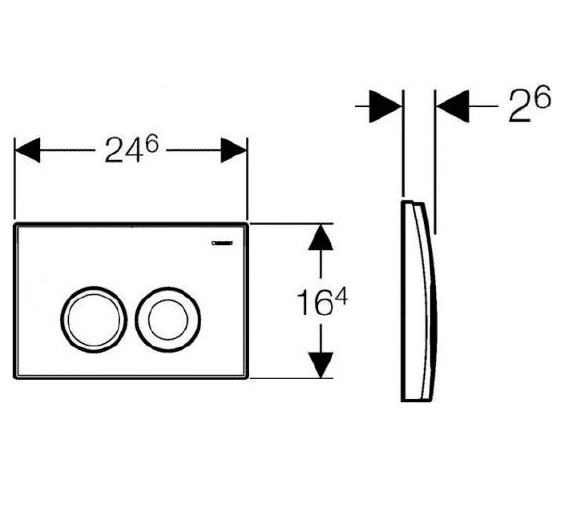 картинка Кнопка смыва Geberit Delta 21 115.125.46.1 хром матовый 