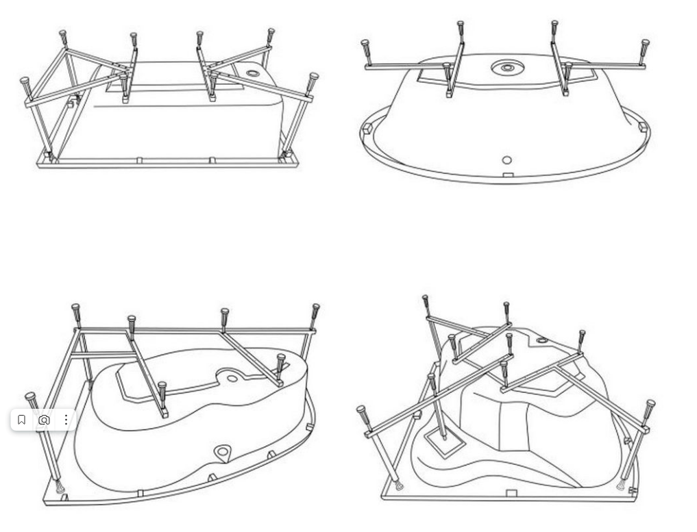 картинка Ванна EXCELLENT Oceana Slim 170x75 с каркасом MR-02 