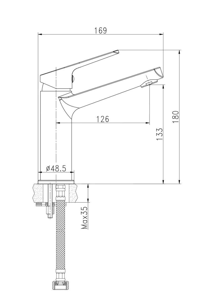 картинка Смеситель для раковины Cersanit FLAVIS 63037 