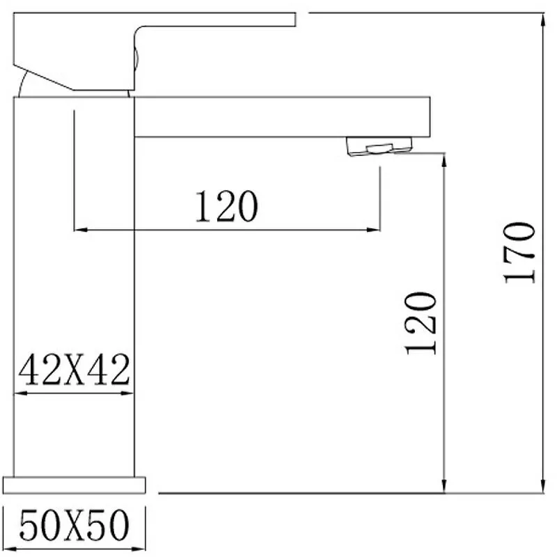 картинка Смеситель для раковины Comforty FC045A-CMT 00004149949, черный 