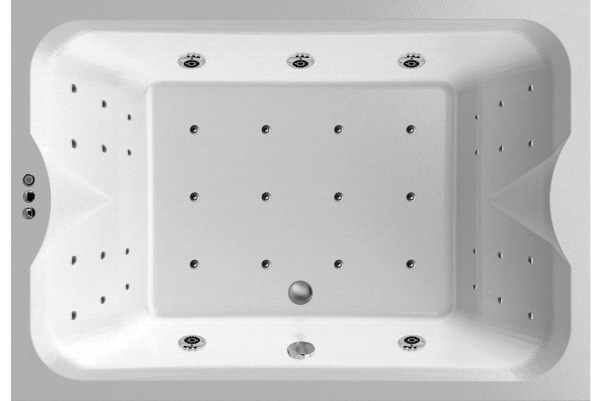 картинка Акриловая ванна Vayer Kasandra 195х135 с каркасом и слив-переливом 