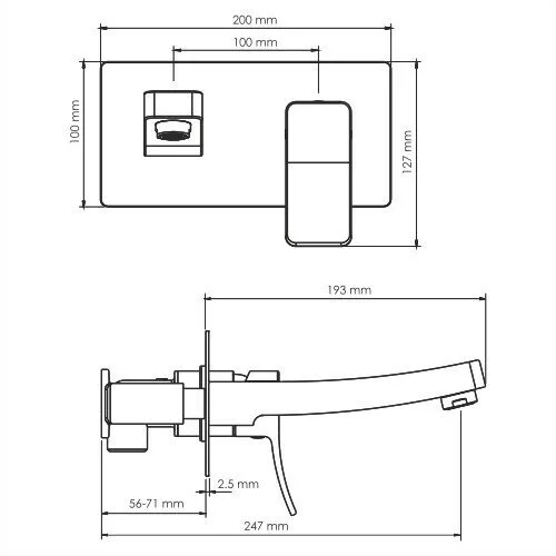 картинка Встраиваемый смеситель для раковины WasserKRAFT Aller 10630 
