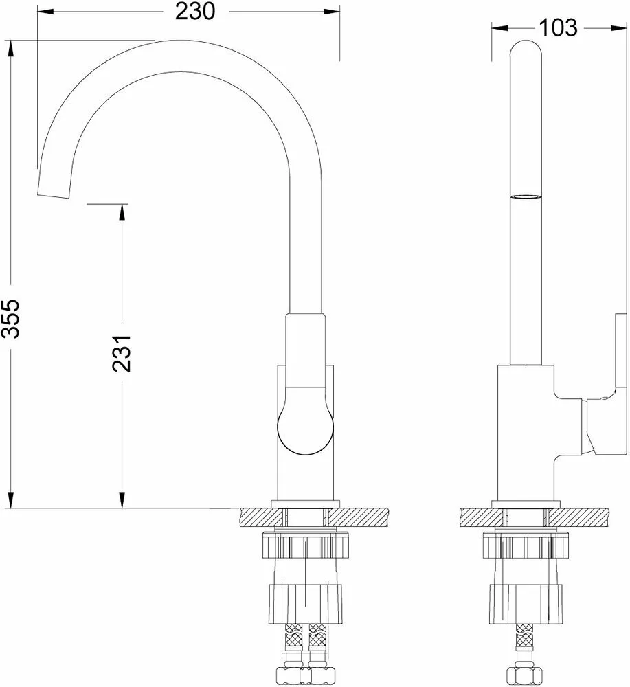 картинка Смеситель для кухонной мойки Lemark Aura LM0605C 