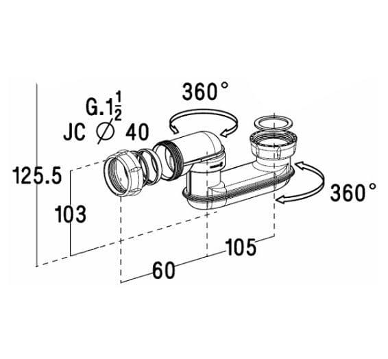 картинка Чугунная ванна Jacob Delafon Volute 170 отдельностоящая с сифоном E75307-NF 