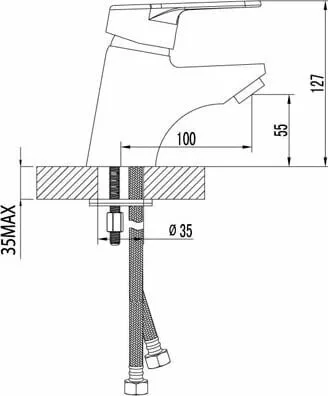 картинка Смеситель для раковины Lemark Luna LM4106C 