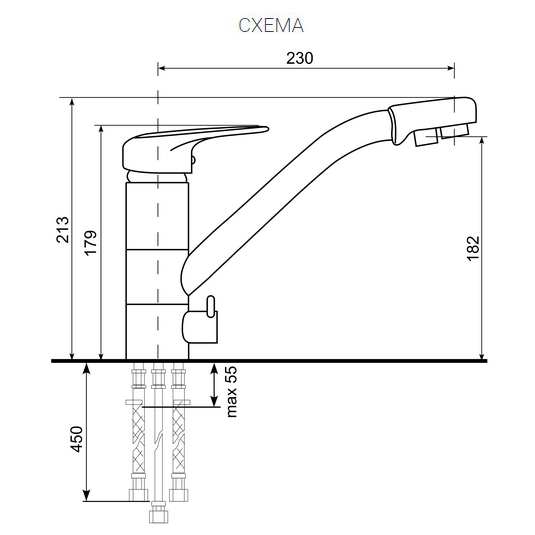 картинка Смеситель для кухни Ulgran U-010-344 