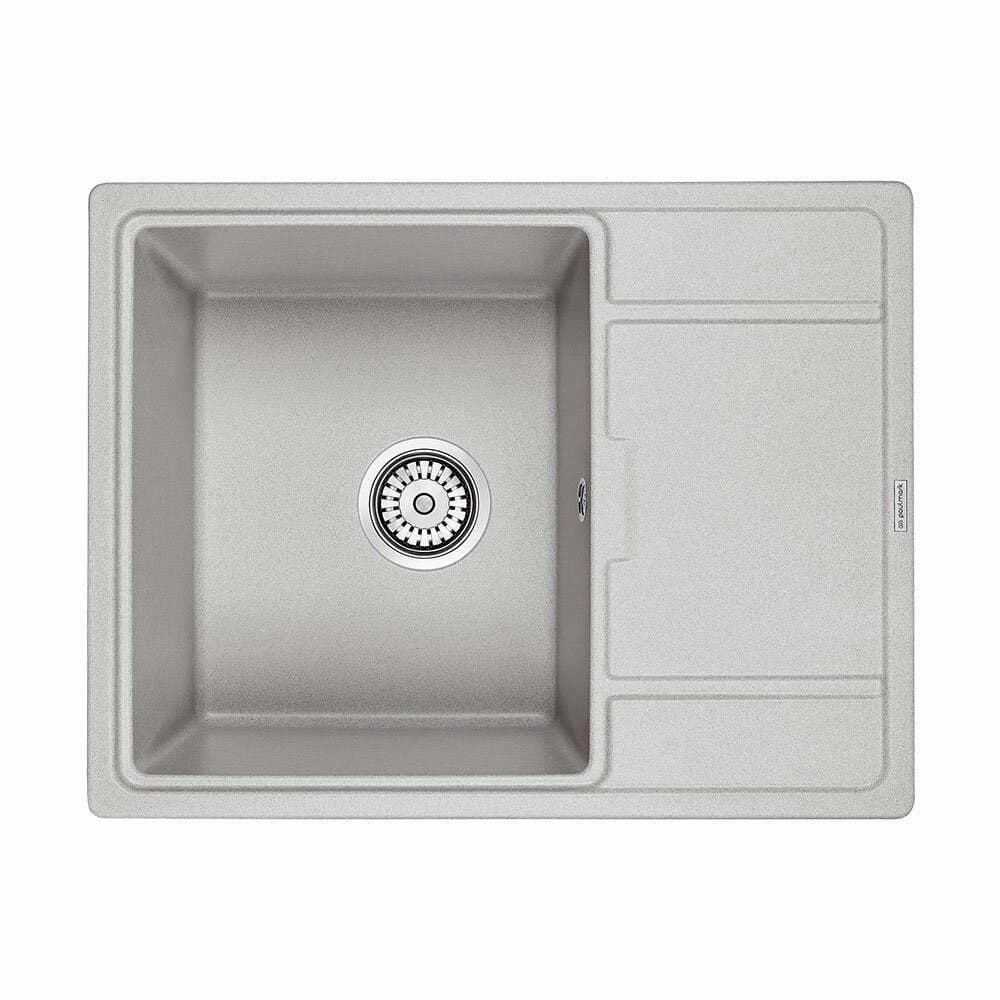 картинка Мойка кварцевая Paulmark FLUGEN 50-650 PM216550-GR, серый, 650х500 мм 