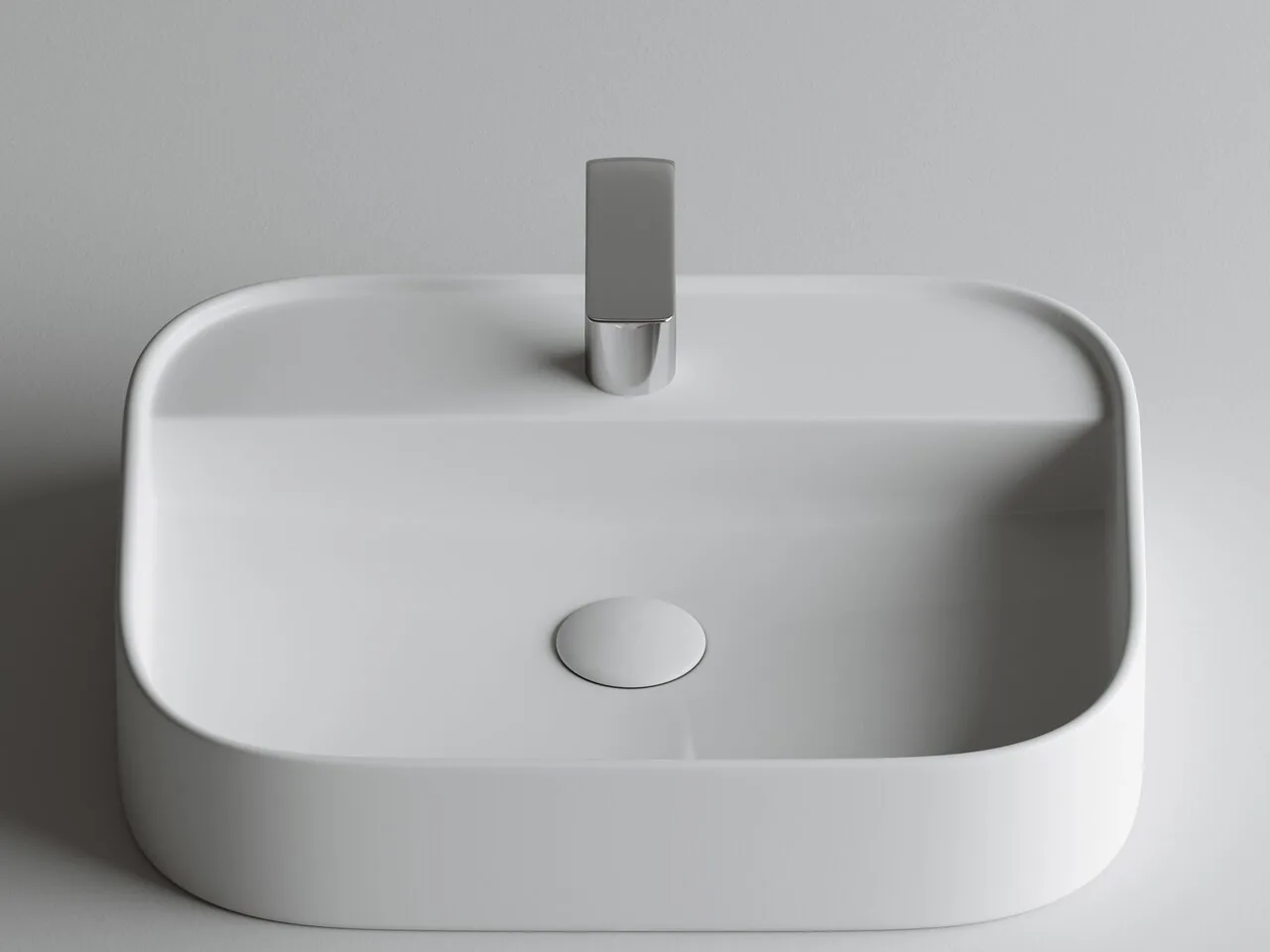 картинка Накладная раковина Ceramicanova Element CN6034 цвет белый 55х45 см 