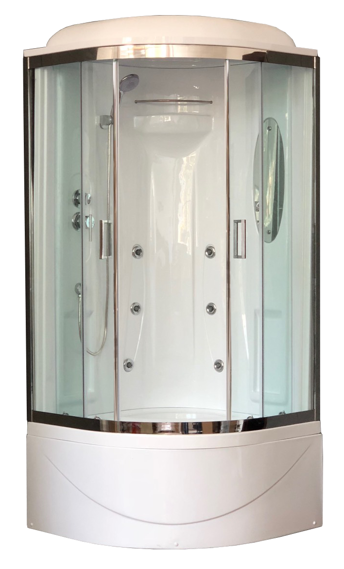 картинка Душевая кабина Royal Bath 90BK2-T-CH (прозрачное) 90x90x217 