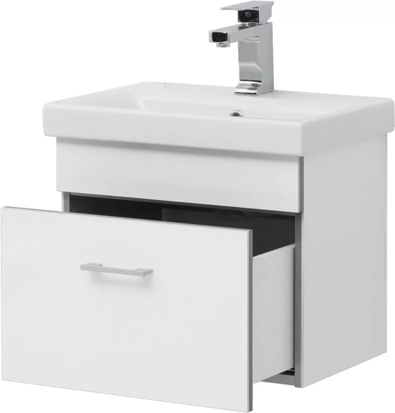 фото Тумба с раковиной Aquanet Верона 50 (Moduo Slim) белый арт. 00254066 