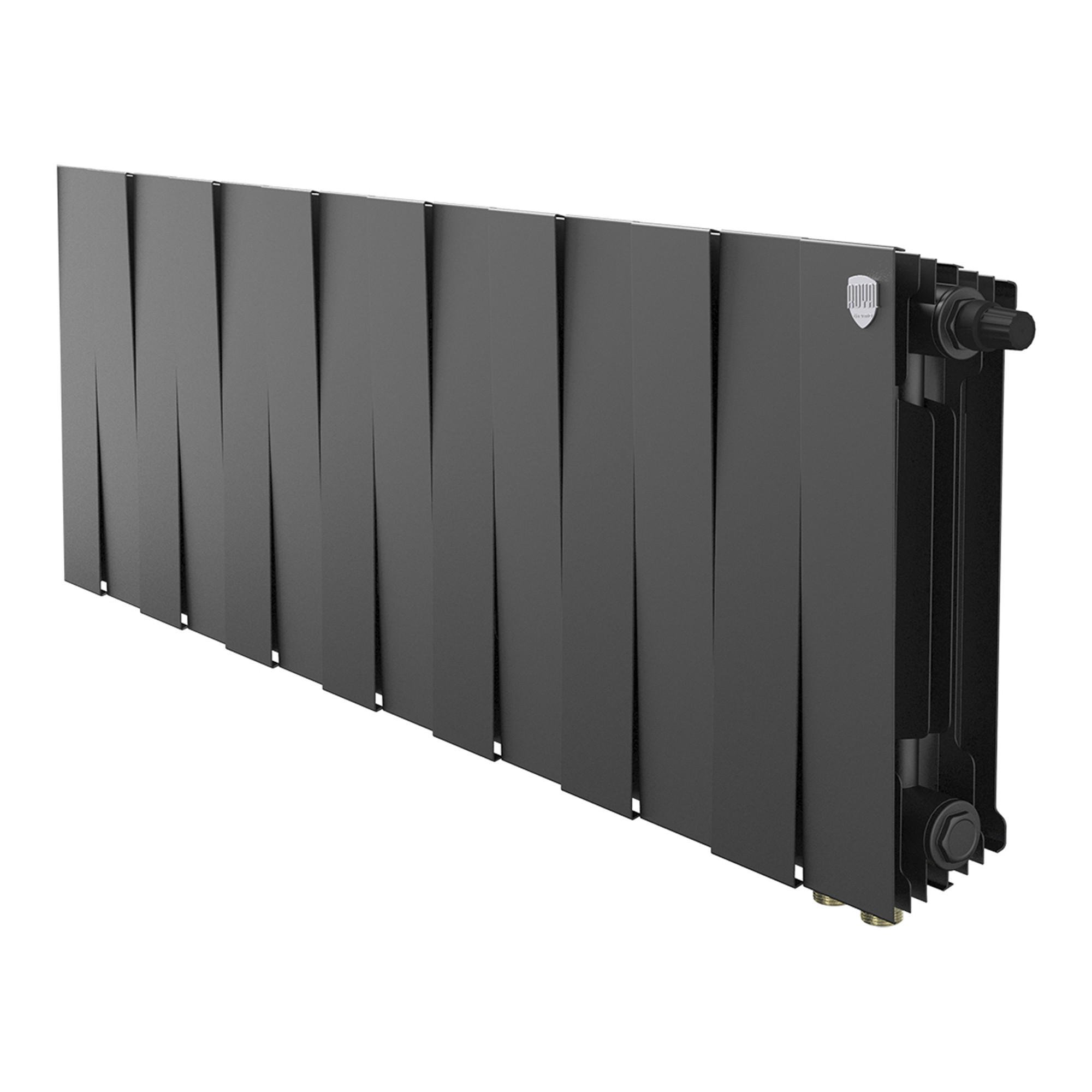 картинка Радиатор биметаллический Royal Thermo PianoForte 300 Чёрный VR80 14 секции 