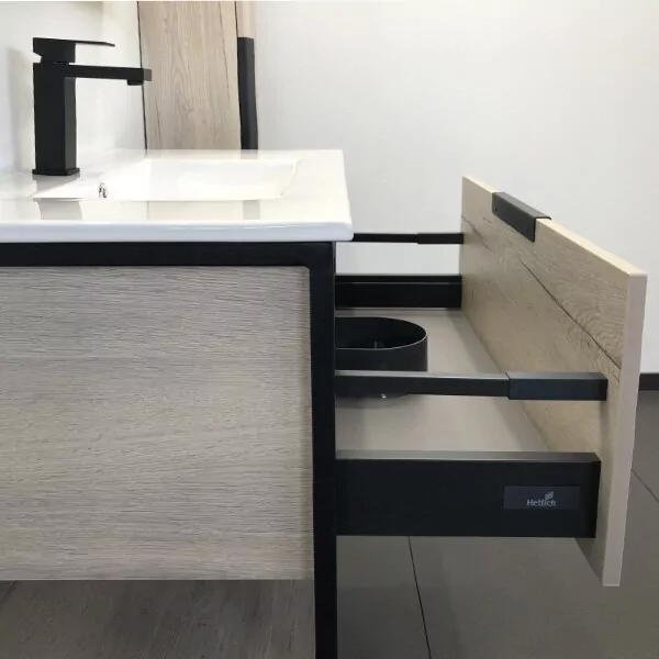 фото Тумба с раковиной Comforty Бонн 90 дуб дымчатый 