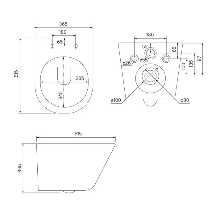 картинка Унитаз подвесной Iddis Calipso CALR3BMi25 черный 