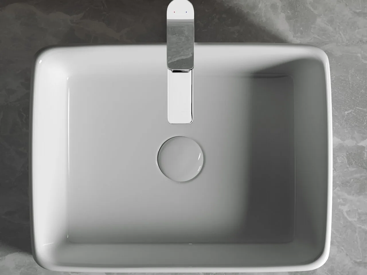 картинка Накладная раковина Ceramicanova Element CN6037 цвет белый 48х37 см 