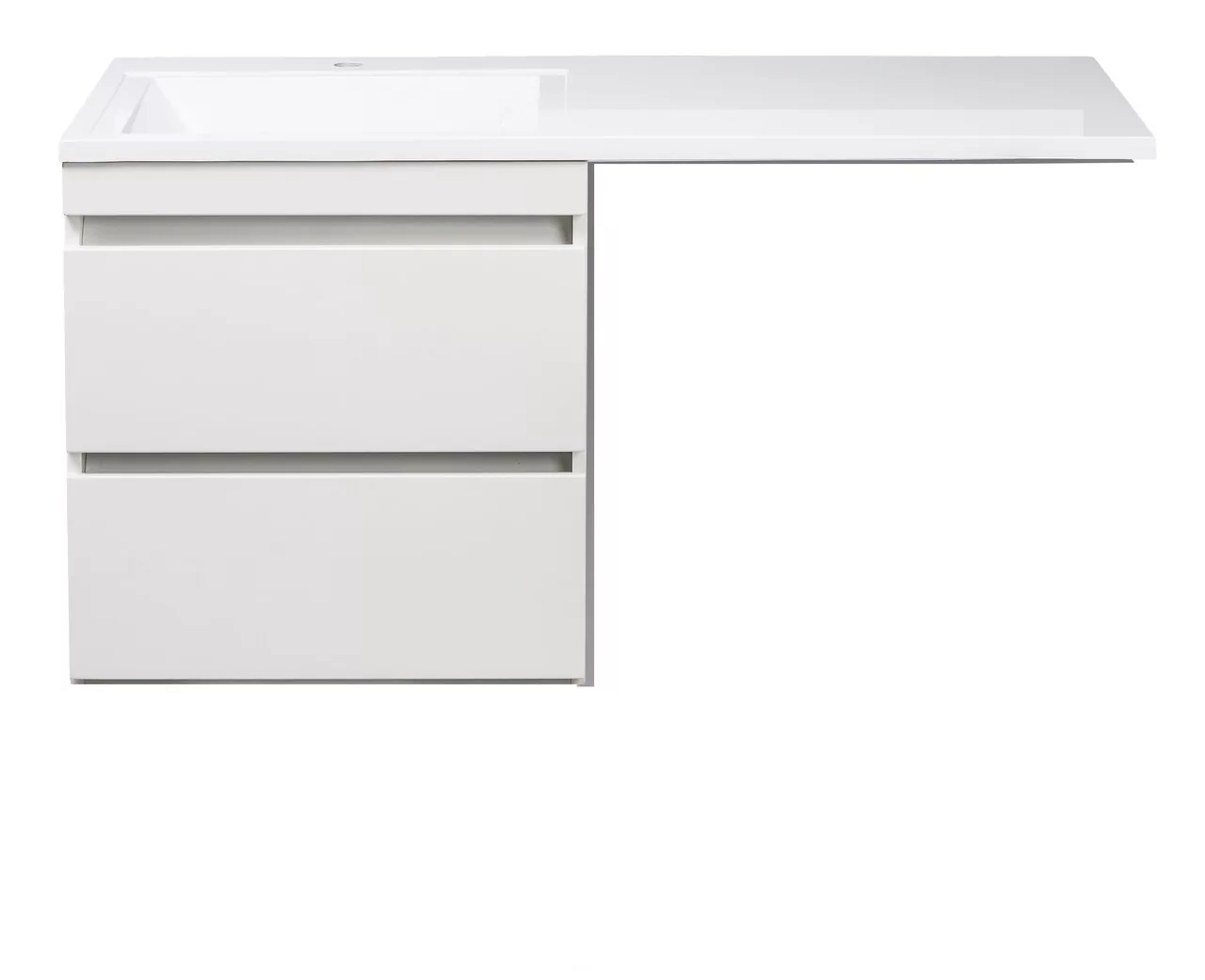 фото Тумба подвесная Style Line Даллас 150 2 ящика Люкс белая PLUS 