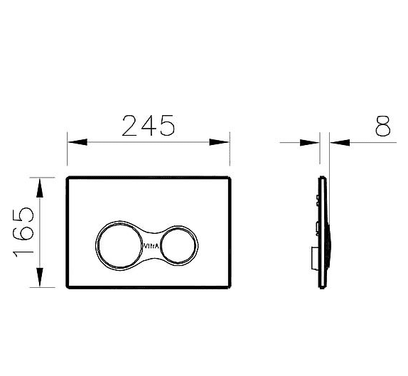 картинка Кнопка смыва VitrA 740-0411 черный 