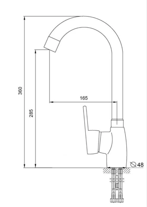 картинка Смеситель для кухонной мойки ESKO PALERMO PE 519 