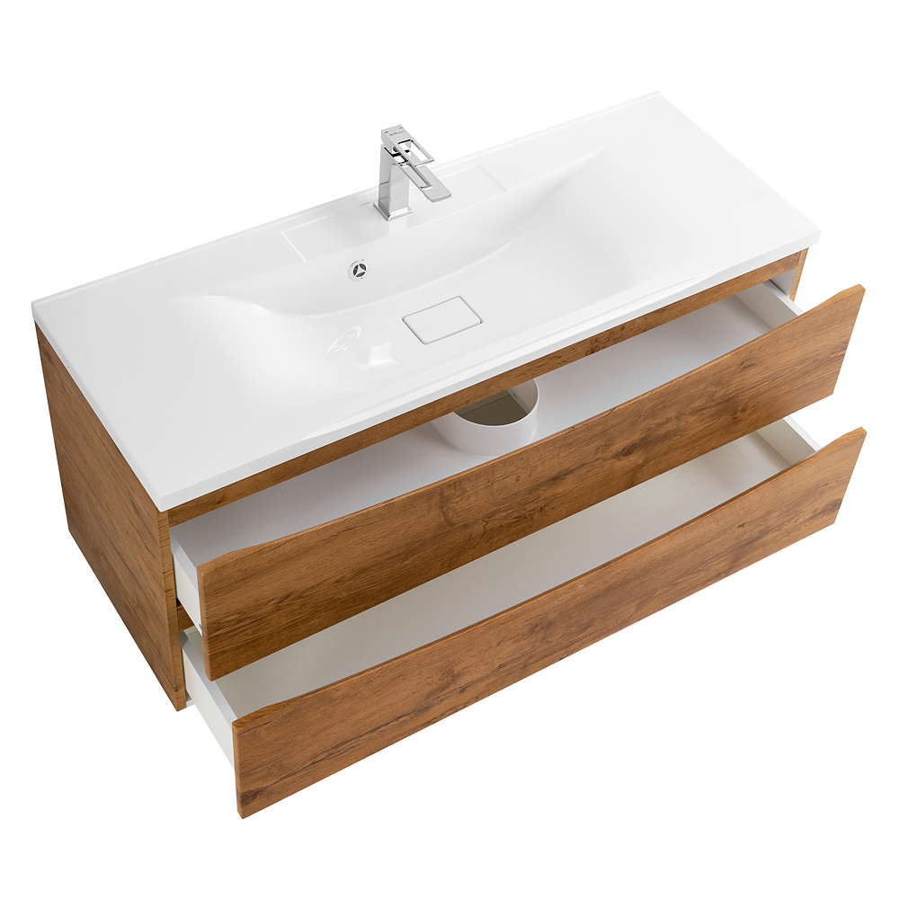 фото Тумба с раковиной подвесная BelBagno MARINO 120 Rovere Nature, раковина белая 