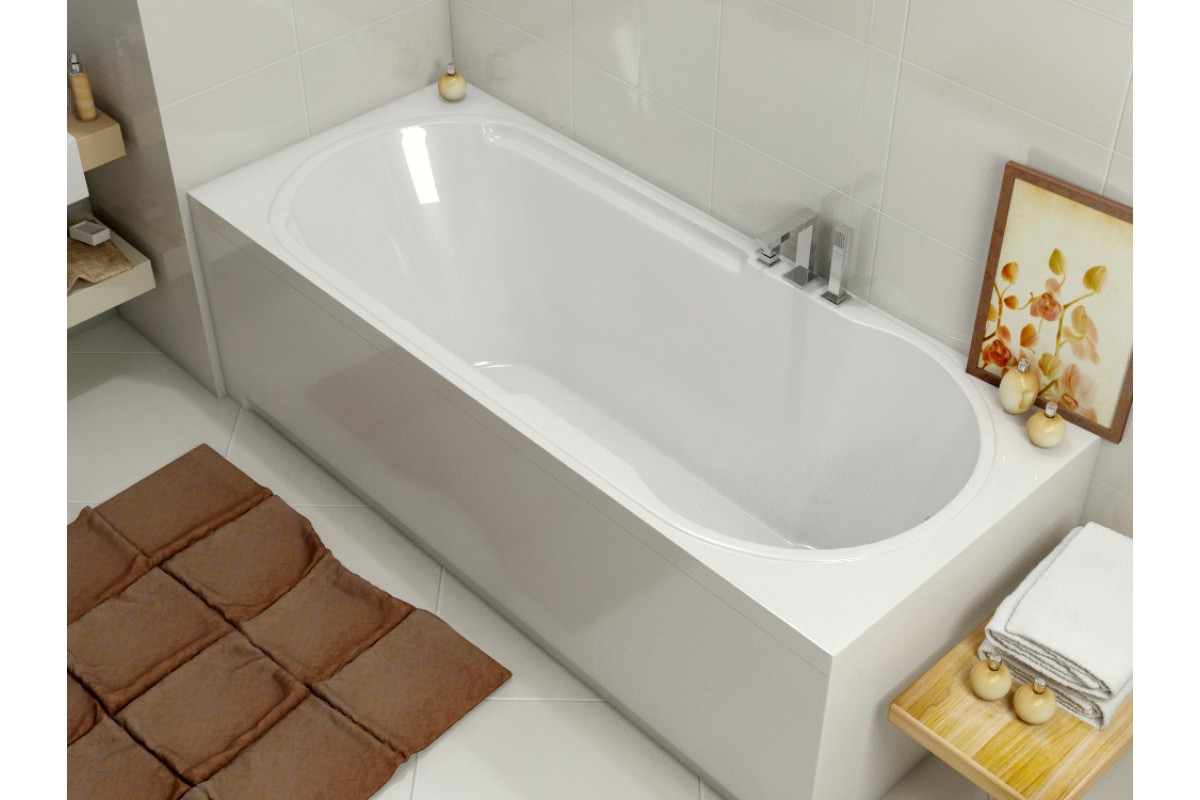 картинка Акриловая ванна Relisan Eco Plus Прага 170х70 с ножками и слив-переливом 