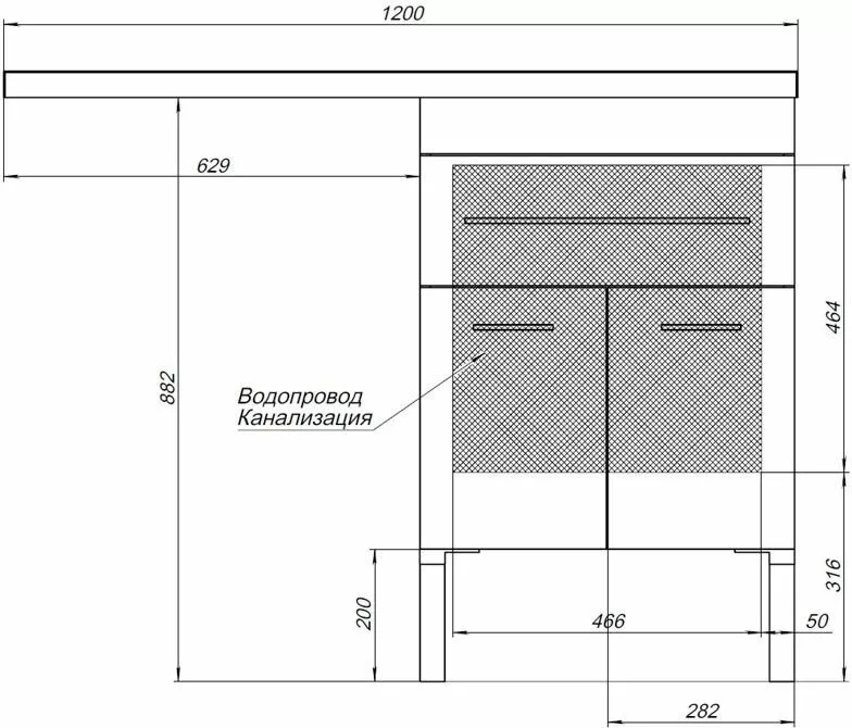 фото Тумба с раковиной Aquanet Верона 120 R белый (напольная, 1 ящик, 2 дверцы) арт. 00239949 