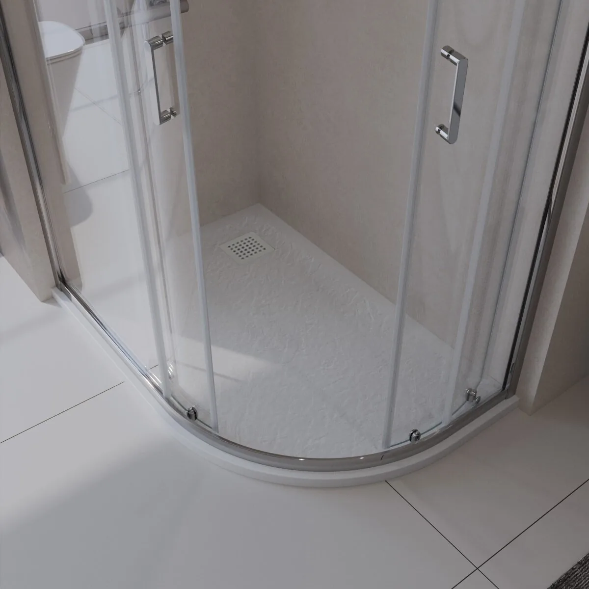 фото Душевой поддон из искусственного мрамора с сифоном BelBagno UNO TRAY-MR-UNO-RH-120/90-550-35-W-L-BO 
