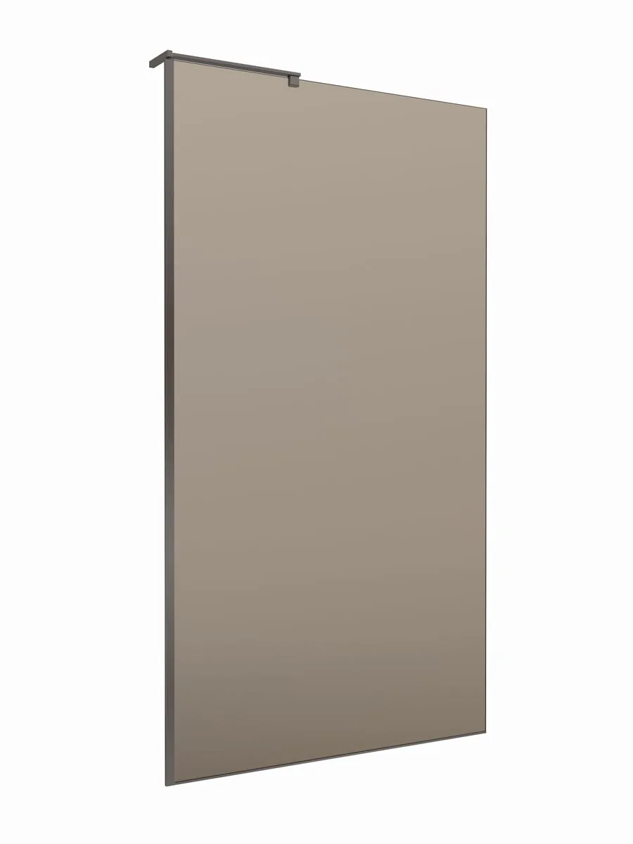 фото Душевая перегородка BelBagno UNO-L-1-TB-100-BR-GM 