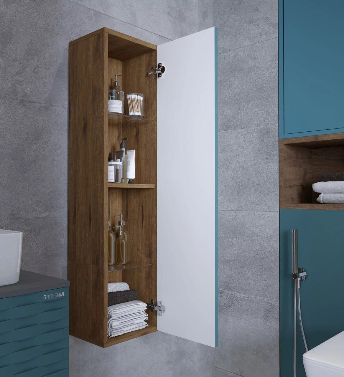 фото Пенал подвесной Grossman Альба-30 см универсальный веллингтон бриз 