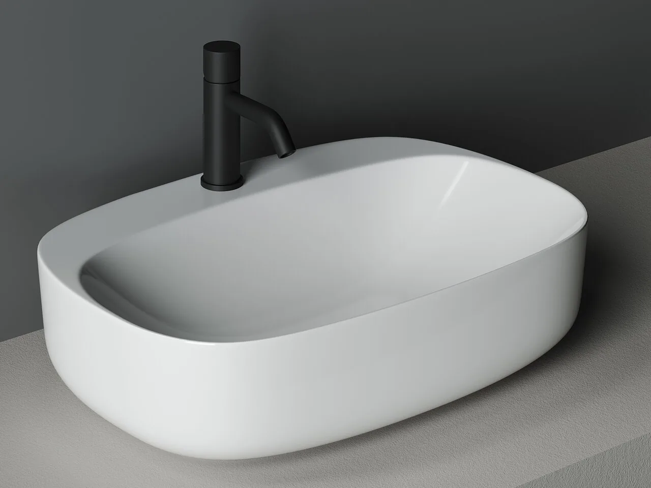 картинка Накладная раковина Ceramicanova Element CN5012 цвет белый 59.5х42 см 