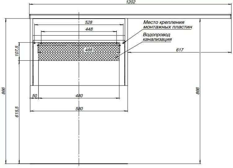 фото Тумба с раковиной Aquanet Токио 120 R белый (подвесная, 1 ящик) арт. 00239213 