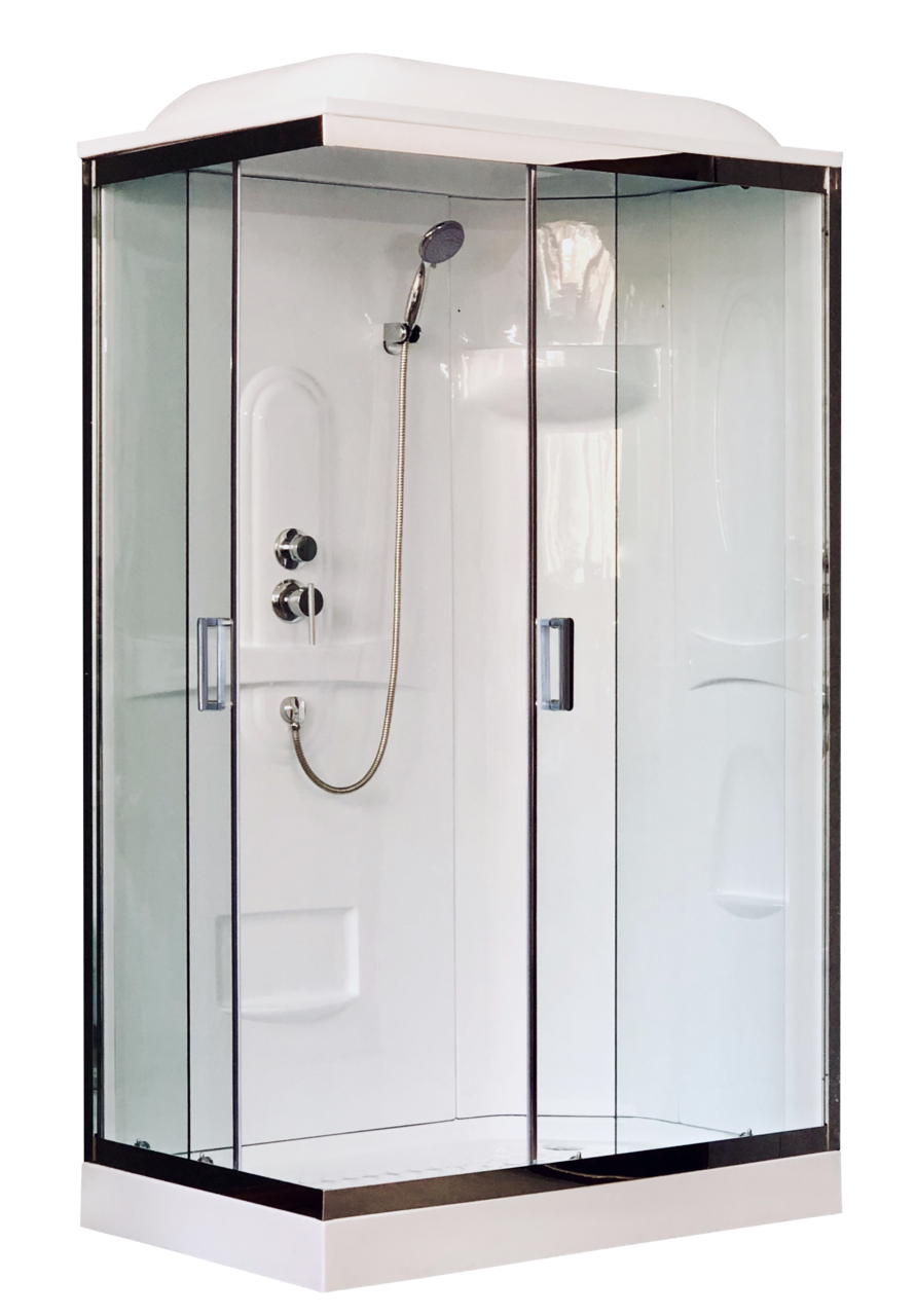 картинка Душевая кабина Royal Bath 8120HP1-T-CH (прозрачное) правая 120x80x217 