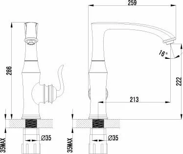 картинка Смеситель для кухонной мойки Lemark Brava LM4705G 