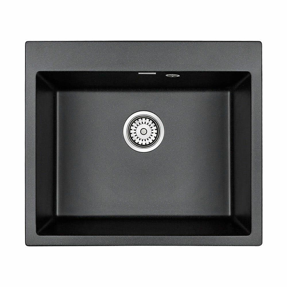 картинка Мойка кварцевая Paulmark KANTE 60 PM106052-BL, черный, 600х520 мм 
