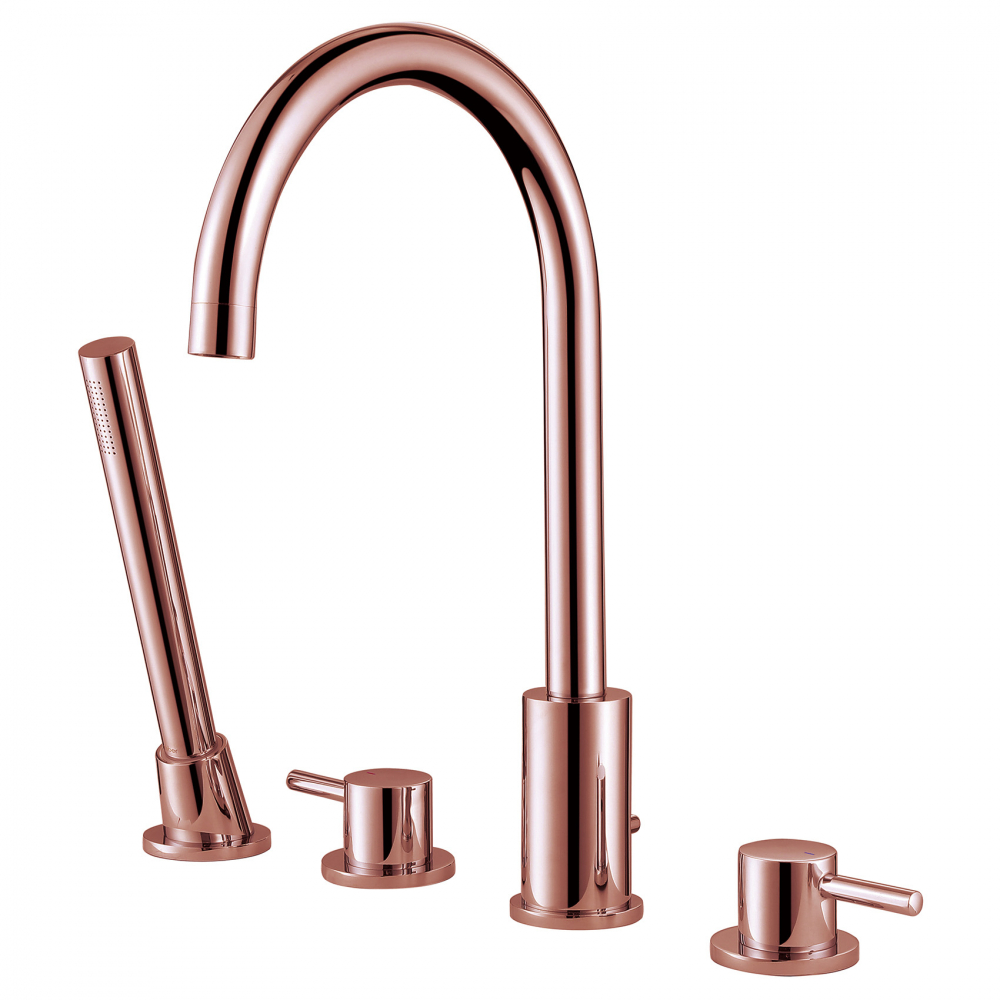 картинка Смеситель ABBER Wasser Kreis AF8113RG на борт ванны розовое золото 