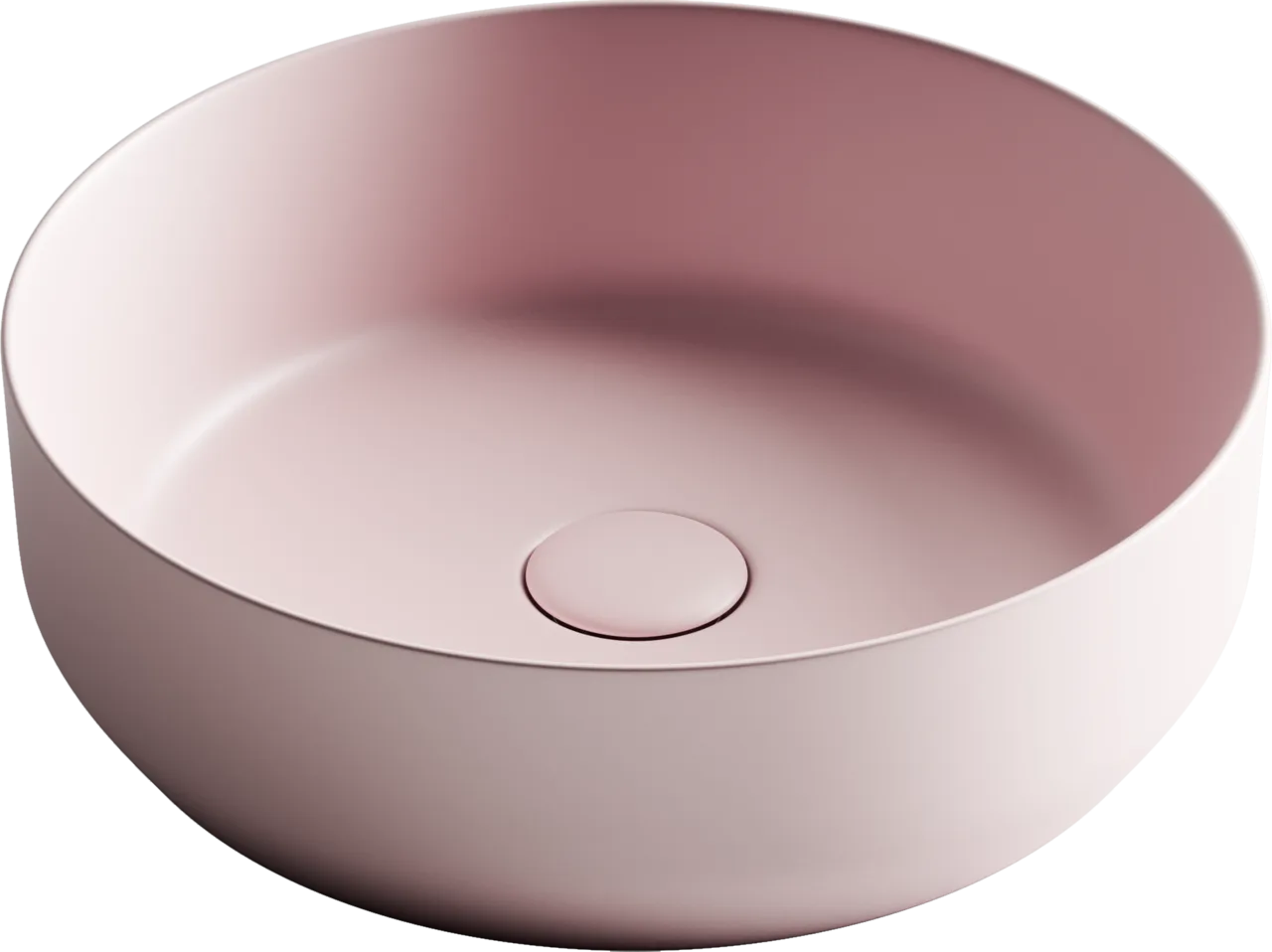 картинка Накладная раковина Ceramicanova Element CN6022MP цвет розовый матовый 39х39 см 